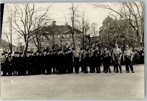 Kempten 1933 Honoratioren der Stadt flankiert von SA-Männern in Uniform Ort lt. Fotograf Hauck