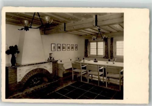 W8163 Sudelfeld Kaminzimmer im SS-Berghaus Fotograf Kaminski Ort lt. Recherche SS Foto AK