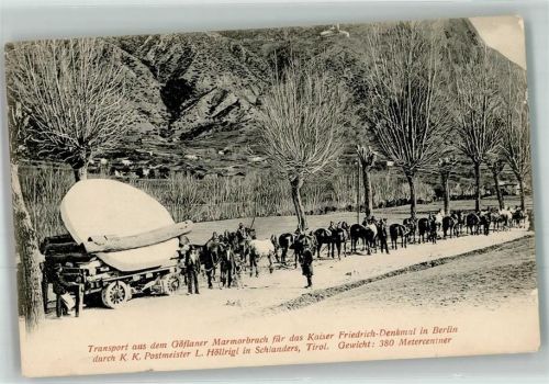 Schlader Transport a.d. Göflaner Marmorbruch f.d. Kaieser Wilhelm Denkmal