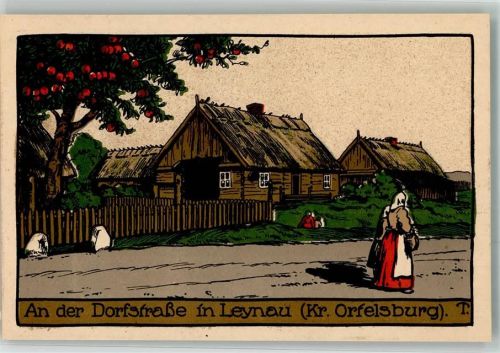 Ortelsburg Dorfstraße Leynau