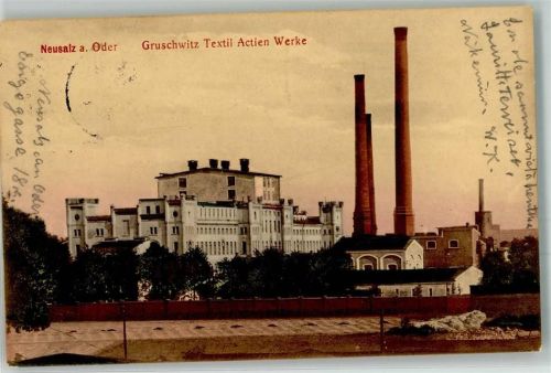 Neusalz a.d. Oder 1913 Gruschwitz Textil Actien Werk