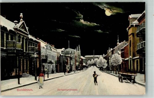 Gumbinnen 1910 Winter Darkehmerstraße