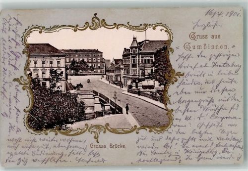 Gumbinnen 1901 Große Brücke