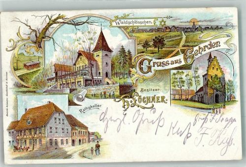 Gehrden 1898 Gasthaus Waldschlößchen Gasthaus Ratskeller Kirche