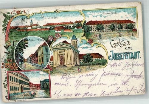 Josefov 1905 Garnison Kirche Artillerie-Kaserne
