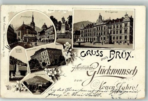 Most 1897 Minoritenplatz Kaiser Josef`s Denkmal Kreisgericht
