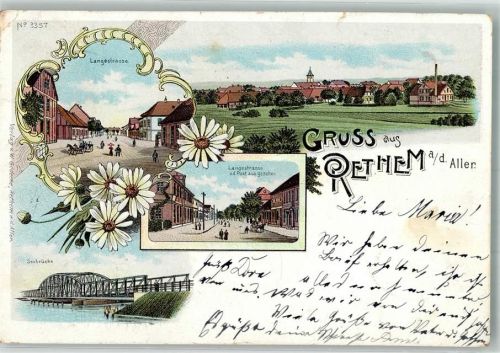 Rethem 1899 Seebrücke Langestraße