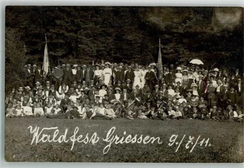 Grießen 1911 Giessener Waldfest 1911 Gruppenphoto