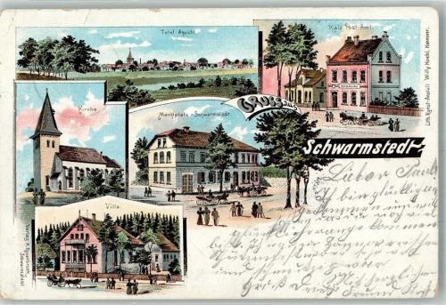 Schwarmstedt 1899 Kaiserl. Postamt Marktplatz Villa