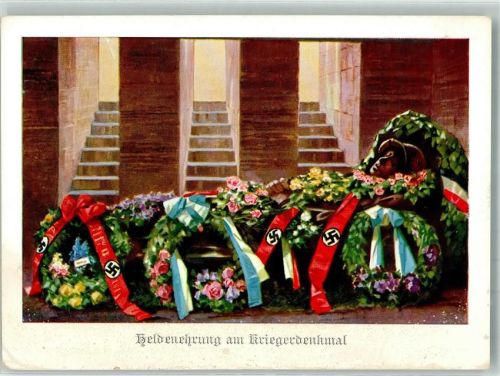 München Heldenehrung am Kriegerdenkmal Künstlerkarte