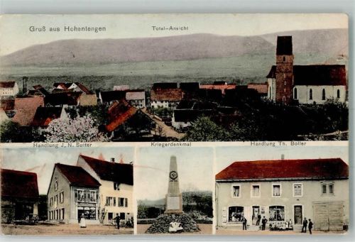 Hohentengen 1911 Handlung Sutter Kriegerdenkmal Handlung Boller