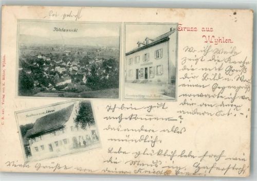 Wyhlen 1900 Gasthaus zum Löwen Eisenhandlung Böhler