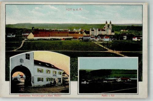 88430 W7956 Rot an der Rot - Gemischtwaren-Lager Waibel Klosterkirche