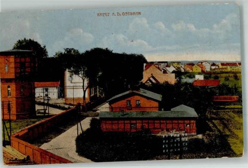 Kreuz 1917 Bahnpost Berlin Dirschau Zug 302 20.8.17