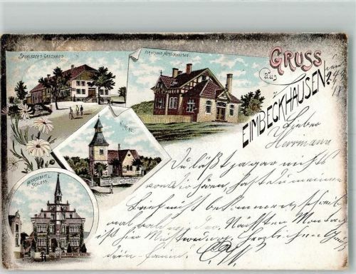 Eimbeckhausen 1898 Herrschaftl. Schloß Gasthaus Sporleder Forsthaus Hemschhausen