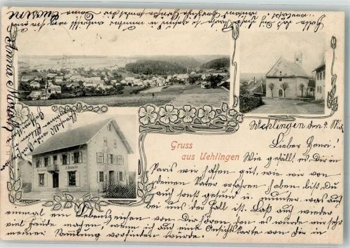 Ühlingen 1902 Kirche Ladengeschäft Bratsche