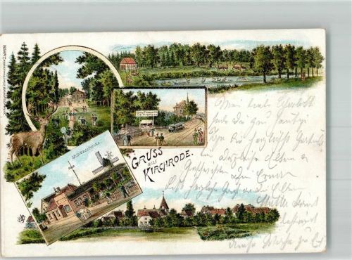 Kirchrode 1893 Vorläufer Mühlenschenke Windmühle Hirsch Straßenbahn