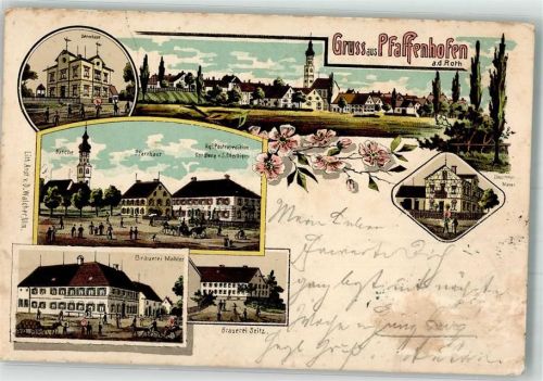 Pfaffenhofen 1901 Brauerei Seitz Brauerei Mahler Artzvilla Pfarrhaus