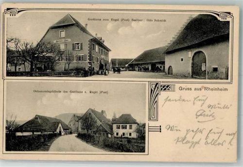 Rheinheim 1912 Gasthaus zum Engel Ökonomiegeäude