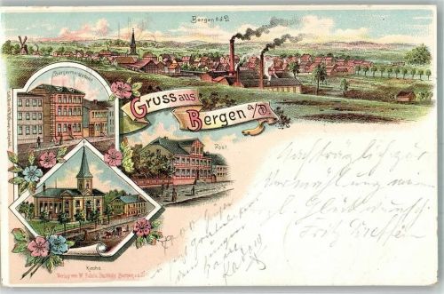 Bergen 1899 Post Kirche Bürgermeisteramt