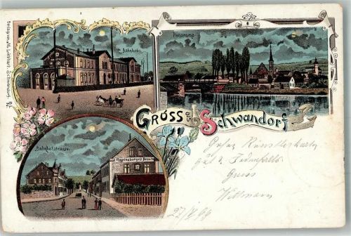 Schwandorf 1899 Bahnhof Bahnhofstraße