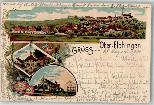 Oberelchingen 1900 Klosterkirche Schule