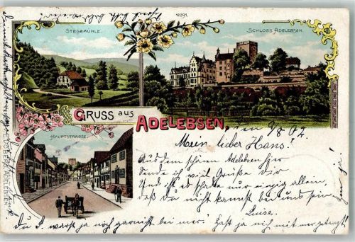 Adelebsen 1902 Schloss Adelebsen Stegemühle Hauptstraße