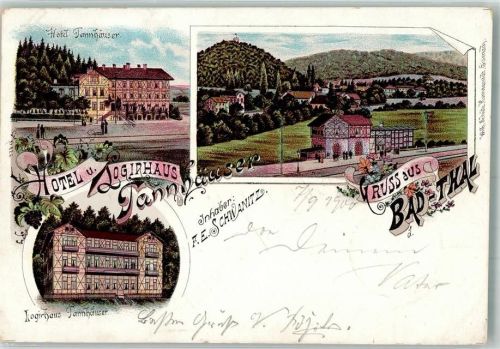Thal 1900 Logirhaus Tannhäuser Hotel Tannhäuser Bahnhof