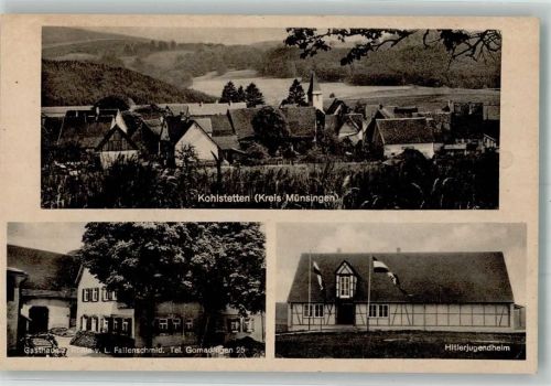 W7418 Kohlstetten Hitlerjugenheim Gasthaus Rößle Marienkirche HJ Foto AK
