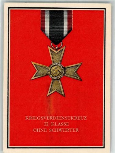 sign. Karberg, Bruno Kriegsorden des Großdeutschen Reiches Kriegsverdienstkreuz II. Klasse ohne Schwerter Verlag Pahl & Co.