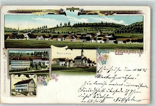 Edenhausen 1902 Posthilfstelle Edenhausen Krumbad An der Kirche Pfarrhof