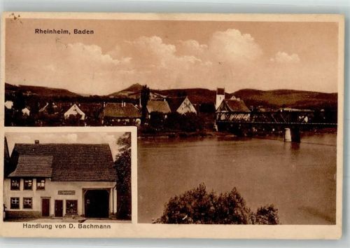 79790 W7897 Rheinheim , Hochrhein - Handlung Bachmann Rheinbrücke
