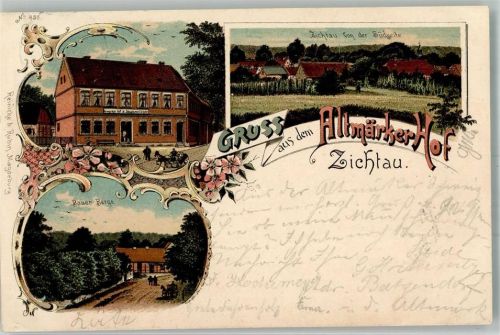 Zichtau 1909 Gasthaus Altmärker Hof Bauer Berge