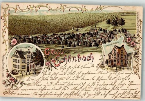 Schönbach 1899 Gasthaus Maage Buchbinderei Seibel