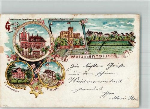 Waidmannslust 1902 Joachims-Sanatorium Panoramahöhe Villa Leyke Kolonialwaren Kieburg