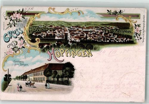 Höpfingen 1901 Gasthaus zum Ochsen
