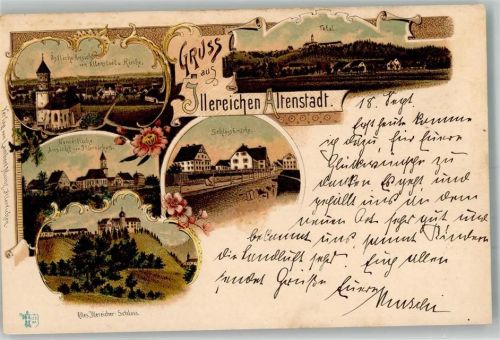 Illereichen 1905 Altes Illereicher Schloss Schlossbrücke Verlag Ottmar Zieher-München