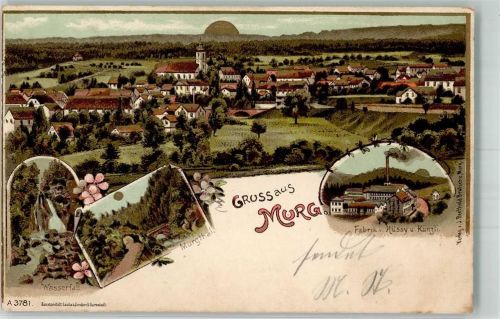 Murg 1900 Murgtal Wasserfall Fabrik Hüssy & Künzli