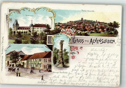 Haldensleben Alvensleben Schloß Kriegerdenlmal Dorfstraße