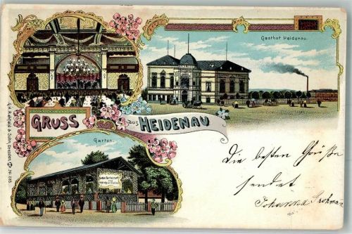 Heidenau 1899 Gasthaus Heidenau Saal Garten