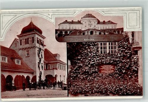 70839 W7016 Gerlingen , Württ - Solitude Schiller-Gräber Spritzenhaus Kleinkinderschule