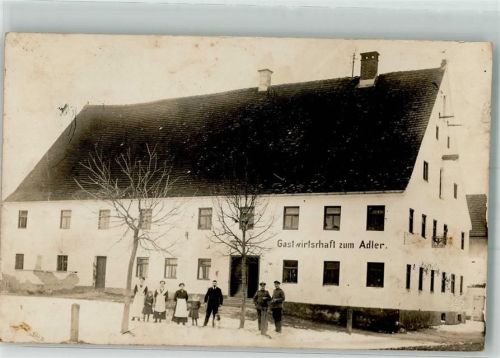 Neu-Ulm 1915 Gasthaus zum Adler Ort lt. Stempel