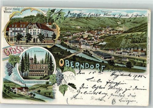 Oberndorf 1905 Schützenhaus Hotel König Wilhelm Neckar