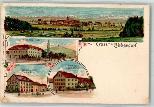 Birkendorf 1920 Gasthaus zur Post Warenhaus Blatter Gasthaus Blatter