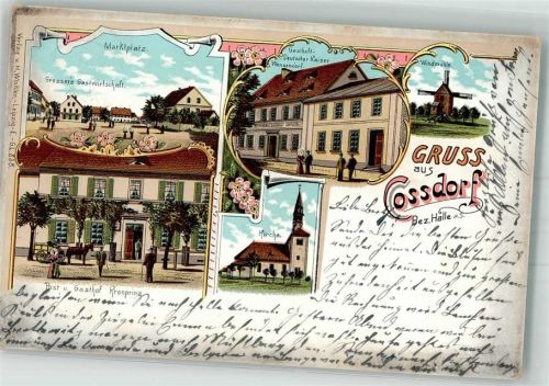 Koßdorf 1911 Windmühle Gasthaus zum Deutschen Kaiser Gasthaus zum Kronprinz