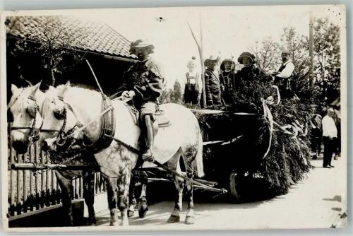 98553 O6056 Schleusingen Foto AK Festumzug Mottowagen Ort handschriftlich