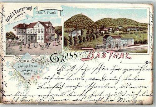 Thal 1900 Hotel-Gasthaus zum Adler Bahnhof