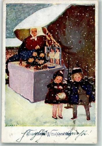 1924 Weihnachten Weihnachtsmarkt Kinder