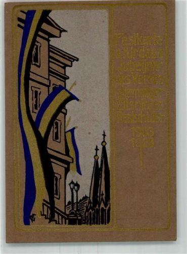 Oelsnitz 1923 Festkarte Jubiläum 1928 signiert