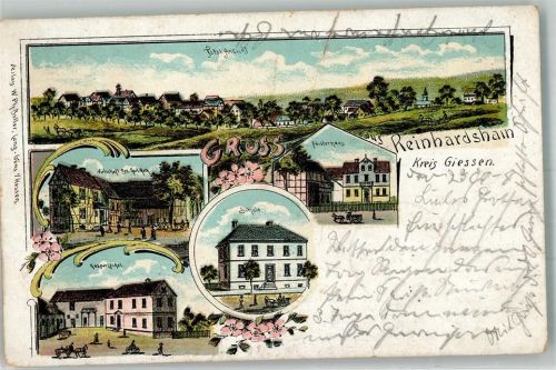 Reinhardshain 1904 Lithographie Gasthaus Roth Schule Försterhaus